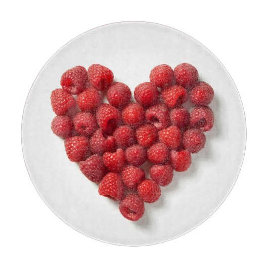 Raspberry Heart Snijplank (Voorkant)