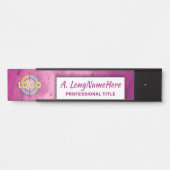 Raspberry Hot Pink Professionele Creatieve Kantoor Deurbordje (Voorkant)