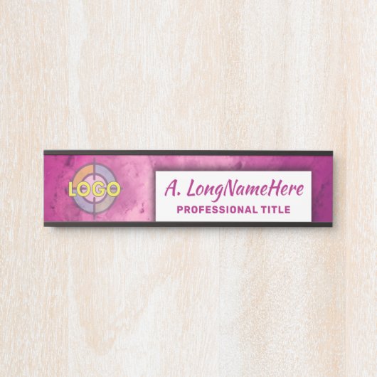 Raspberry Hot Pink Professionele Creatieve Kantoor Deurbordje (Voorkant)