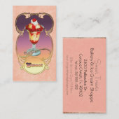 Raspberry Ice Cream Sundae Visitekaartje (Voorkant / Achterkant)