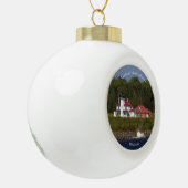 Raspberry Island Lighthouse 2 Keramische Bal Ornament (Links)
