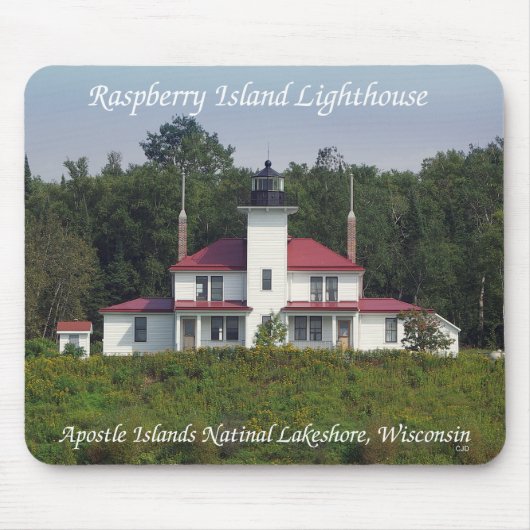 Raspberry Island Lighthouse mousepad Muismat (Voorkant)