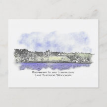 Raspberry Island Vuurtoren 2024 Briefkaart