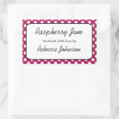 Raspberry Jam Aangepaste Tekst Jar Label (Tas)