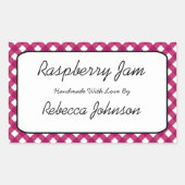 Raspberry Jam Aangepaste Tekst Jar Label (Voorkant)