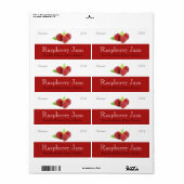 Raspberry jam blikken etiketten (Full Sheet)