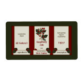 Raspberry Jam Canning Label 3 (Voorkant)