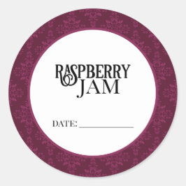Raspberry Jam Canning Lid Labels