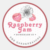 Raspberry Jam Classic Round Sticker (Voorkant)