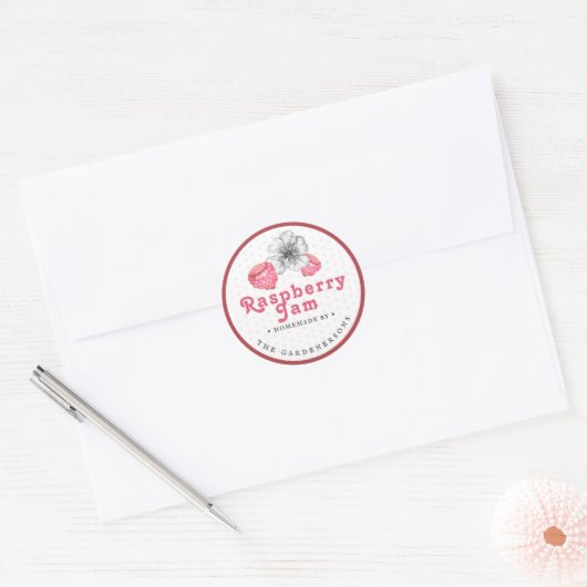 Raspberry Jam Classic Round Sticker (Envelop)