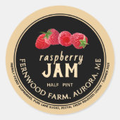 Raspberry Jam Classic Round Sticker (Voorkant)