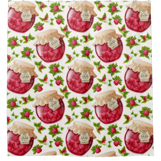 Raspberry Jam Douchegordijn (Voorkant)