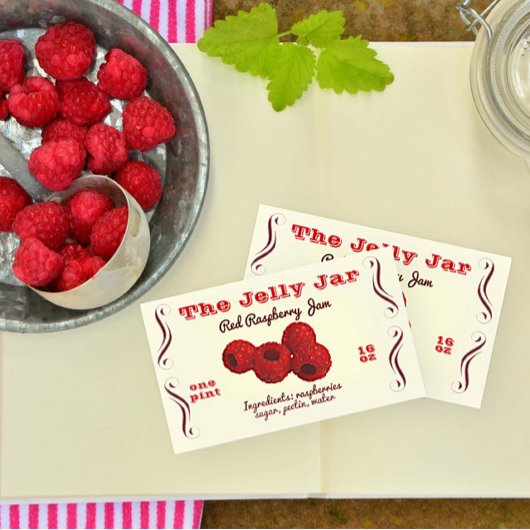 Raspberry Jam Home Canning Business Food Label