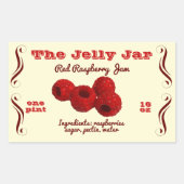 Raspberry Jam Home Canning Business Food Label (Voorkant)