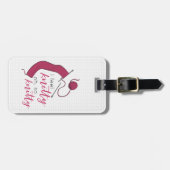 Raspberry Jam, ik voel me knitty, zo knitty Bagagelabel (Voorkant horizontaal)