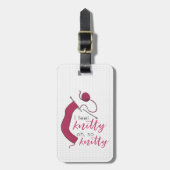 Raspberry Jam, ik voel me knitty, zo knitty Bagagelabel (Voorkant verticaal)