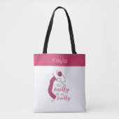 Raspberry Jam, ik voel me knitty, zo knitty Tote Bag (Voorkant)