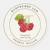  Raspberry jam inblikken Label (Voorkant)