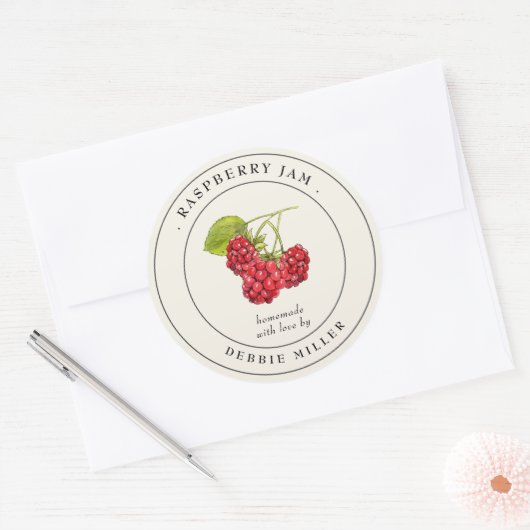  Raspberry jam inblikken Label (Envelop)