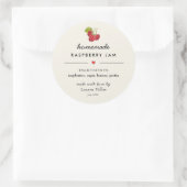 Raspberry Jam Jar Zelfgemaakte Modern Ronde Sticker (Tas)