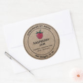 Raspberry Jam Jelly Jar Label Kraft-papierstijl (Envelop)