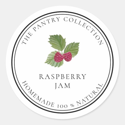 RASPBERRY Jam Labels, Jar Labels, Pantry Labels (Voorkant)