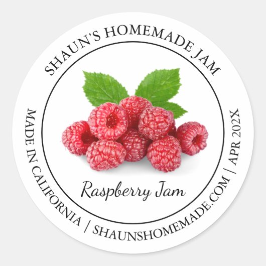 Raspberry Jam Modern label (Voorkant)