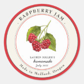 Raspberry Jam potje Inblikken label (Voorkant)