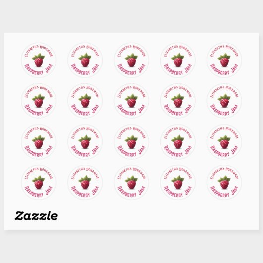 Raspberry Jam Ronde Sticker (Vel)