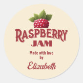 Raspberry Jam Ronde Sticker (Voorkant)