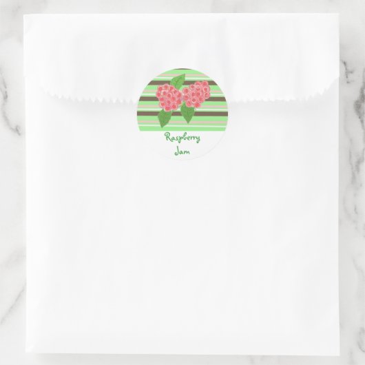 Raspberry Jam Ronde Sticker (Tas)