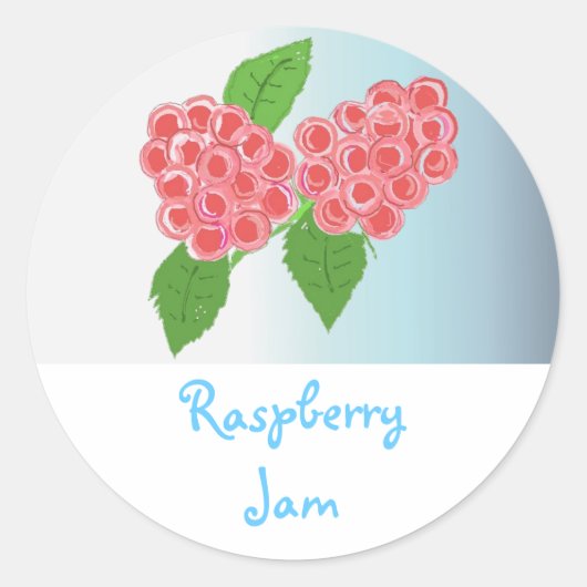Raspberry Jam Ronde Sticker (Voorkant)