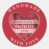 Raspberry Jam Ronde Sticker (Voorkant)