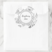 Raspberry Jam Schets Modern label (Tas)