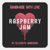 Raspberry Jam Square Sticker (Voorkant)
