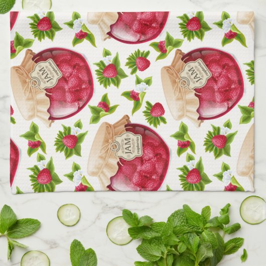 Raspberry Jam Theedoek (Gevouwen)