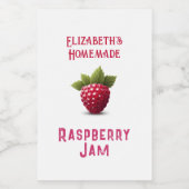 Raspberry Jam Voedselcontainer Etiket (Enkel label)