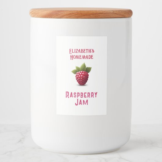 Raspberry Jam Voedselcontainer Etiket (Voorkant)