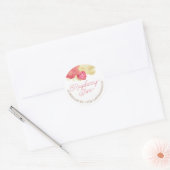 Raspberry Jam Waterverf Classic Round Sticker (Envelop)