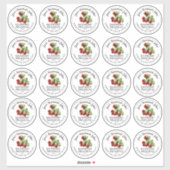 Raspberry Jelly 2,5-inch Mouth Mason Jar-deksel Sticker (Vel)