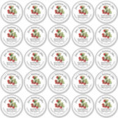 Raspberry Jelly 2,5-inch Mouth Mason Jar-deksel Sticker (Voorkant)