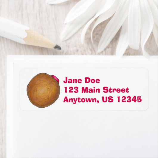 Raspberry Jelly Fled Donut Donuts Labels (Insitu)