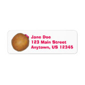 Raspberry Jelly Fled Donut Donuts Labels (Voorkant)