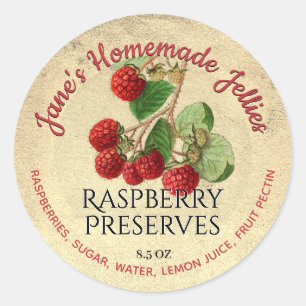 Raspberry Jelly Label Custom Illustration