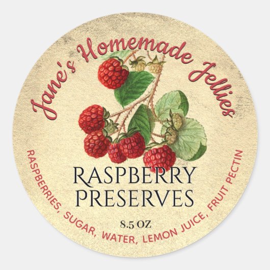 Raspberry Jelly Label Custom Illustration (Voorkant)