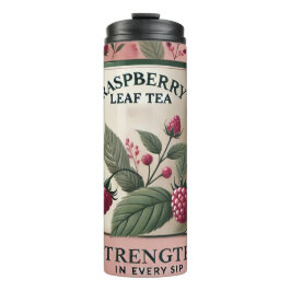 Raspberry Leaf Tea Design AI-kunst Thermosbeker