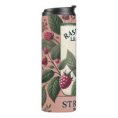Raspberry Leaf Tea Design AI-kunst Thermosbeker (Gedraaid links)