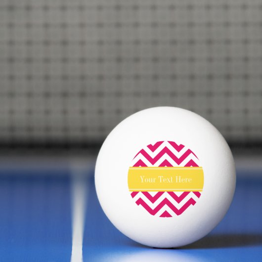 Raspberry Lg Chevron Pineapple Naam Monogram Pingpongbal (Net)