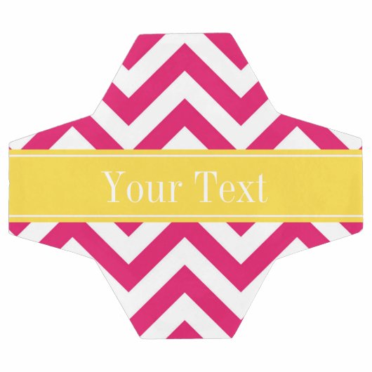 Raspberry Lg Chevron Pineapple Naam Monogram Voetbal (Enkel)