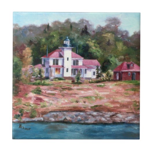 Raspberry Lighthouse Tile Tegeltje (Voorkant)